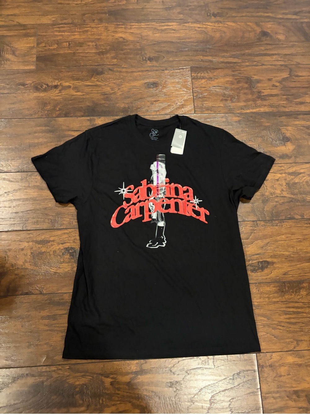 Sabrina Carpenter Black Graphic Short Sleeve Tee XL NWT